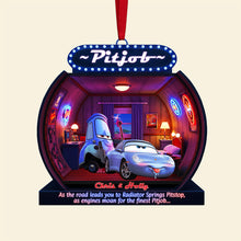 Load image into Gallery viewer, &quot;As the road leads you to Radiator Springs, Personalized Gifts for Christmas - Custom Acrylic Ornament for Couples, Friends, Family&quot; Ornament PopCulturePrints

