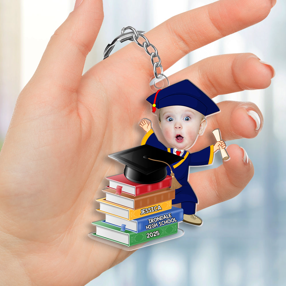 Personalized Graduation Acrylic Keychain for Kids with Custom Photo Keychains PopCulturePrints