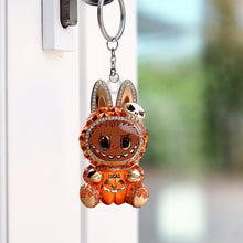 Load image into Gallery viewer, &quot;Spooktacular Charm!&quot; - Pumpkin Cute Monster Personalized Keychain - Gift for Horror Fans, Kids &amp; Collectors Keychains PopCulturePrints
