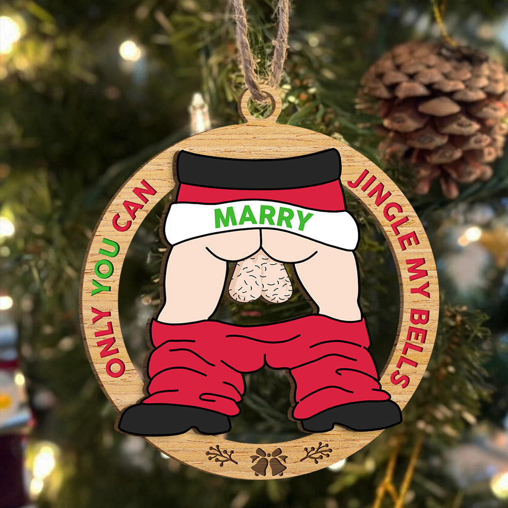 Personalized Funny 'Jingle My Bells' Christmas Ornament for Him