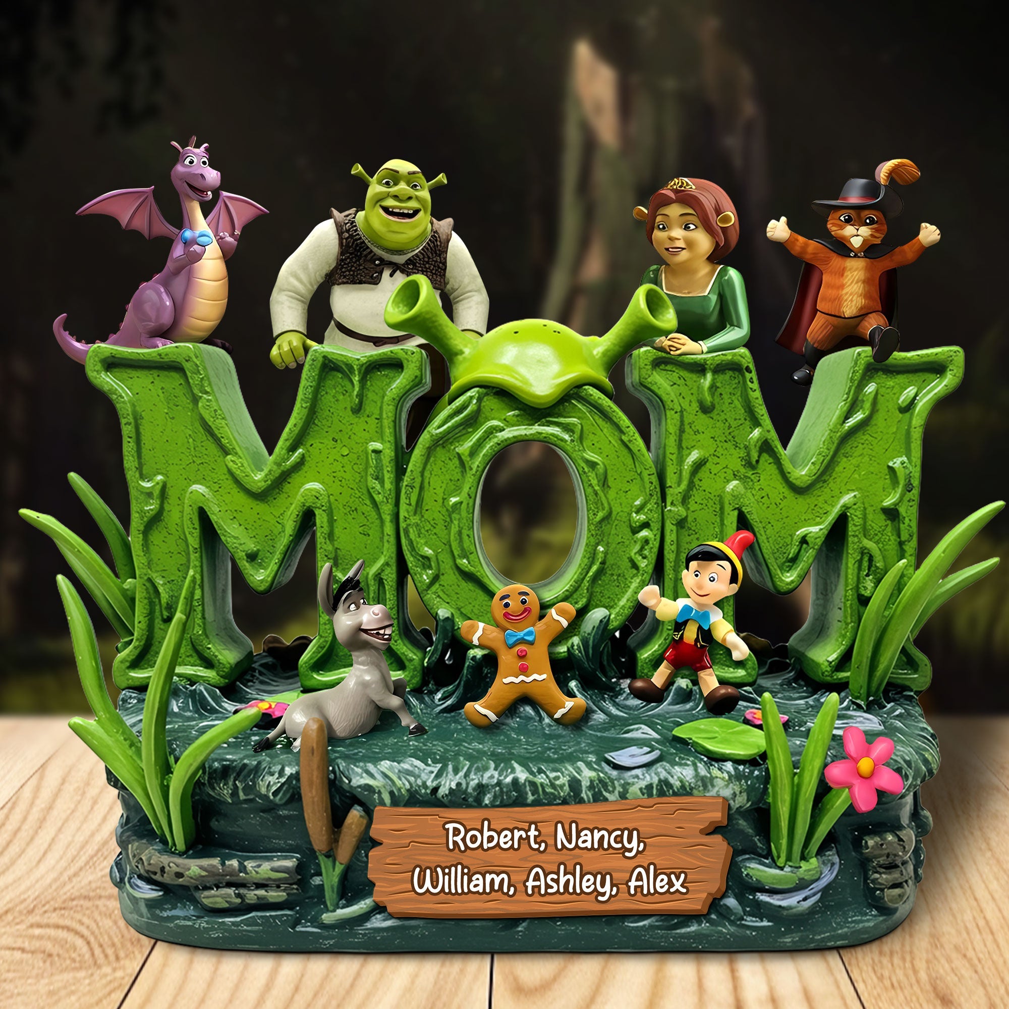 “The Love of a Mother Knows No Bounds” - Personalized Mom Plaque - A Unique Gift for Mom and Grandma Shaped Plaques PopCulturePrints