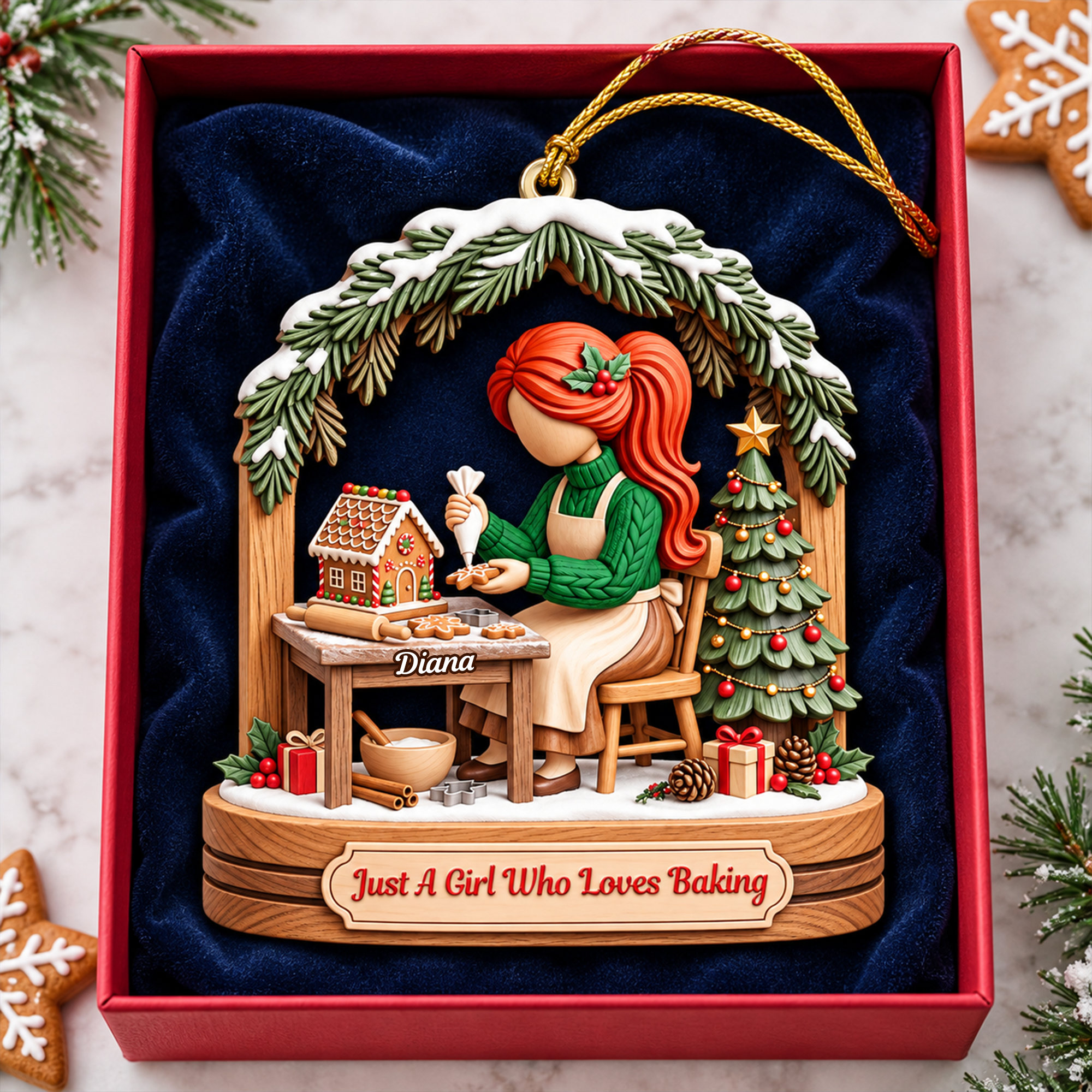 Just A Girl Who Loves Baking - Personalized Christmas Ornament for Baking Enthusiasts