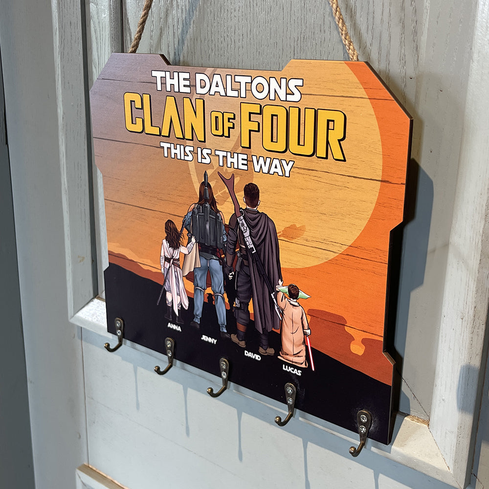 Family Theme Personalized Wood Key Hanger Wood Sign PopCulturePrints