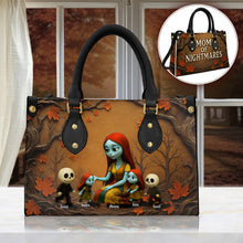 Load image into Gallery viewer, &quot;Embrace the Nightmares with Love&quot; - Personalized Leather Bag for Mom, Grandma, and More Leather Bag PopCulturePrints
