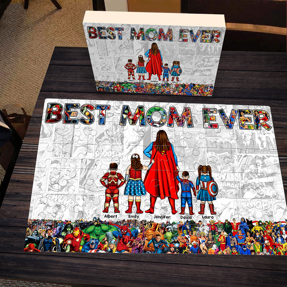 Best Mom Ever - Personalized Jigsaw Puzzle for Loved Ones Jigsaw Puzzles PopCulturePrints