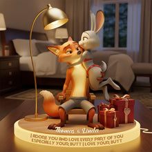 Load image into Gallery viewer, Wild Love Light Box - Personalized Gift for Couples Light Box PopCulturePrints
