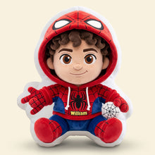 Load image into Gallery viewer, "Unleash the Hero Within!" - Warrior Shaped Pillow - Personalized Custom Photo Gift for Kids, Friends, and Superhero Lovers
