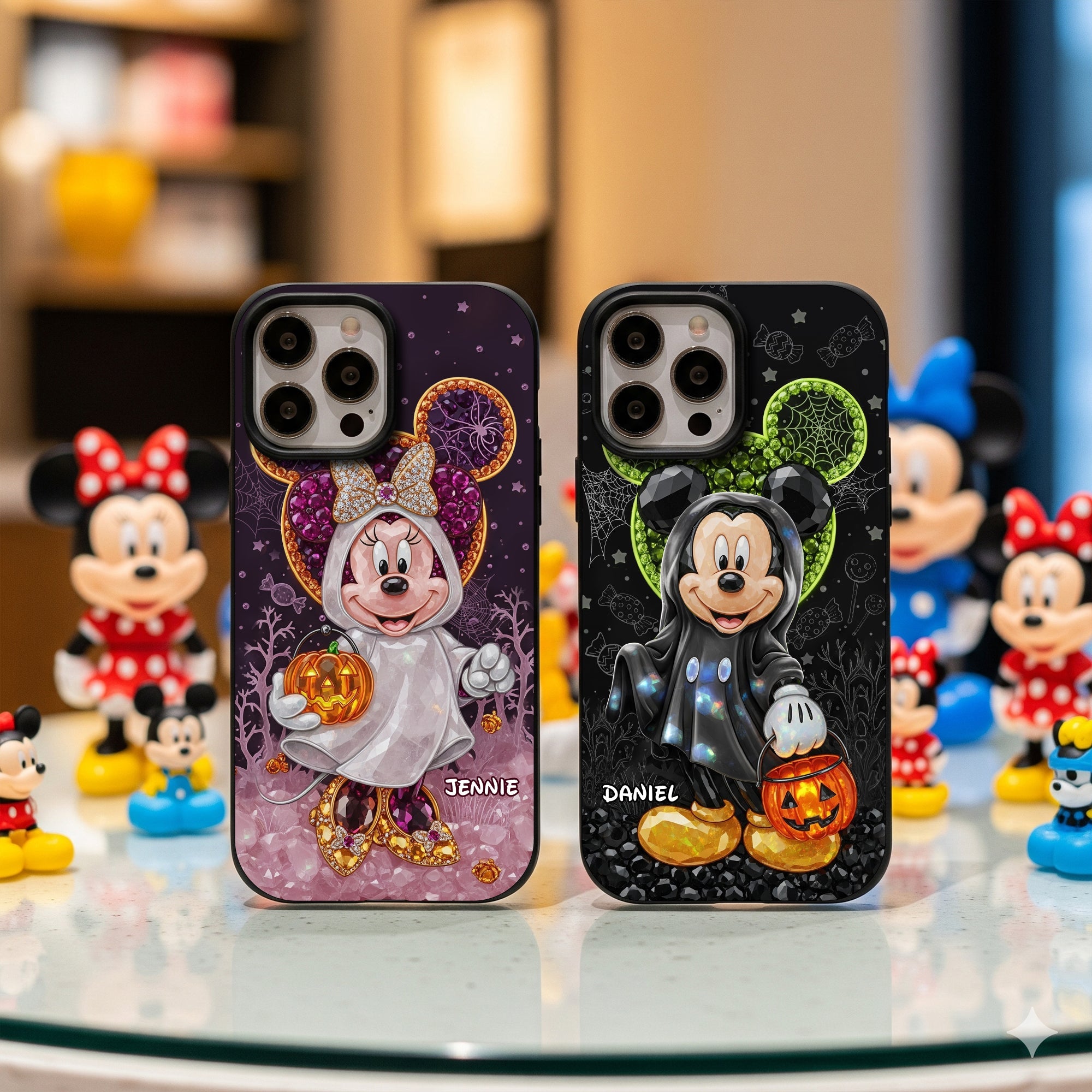 Spooktacular Love: Personalized Halloween Phone Case for Couples Phone Case PopCulturePrints