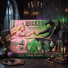 Load image into Gallery viewer, Wicked Quote: 'Everyone Deserves The Change To Fly' - Pink &amp; Green Quilted Sofa Cover - Personalized Gift for Witch Lovers
