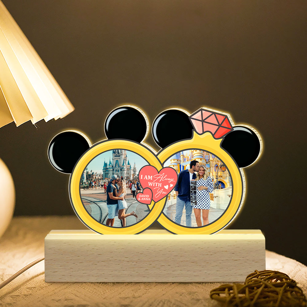 Personalized 3D LED Couple Photo Light - Always With You Led Night Light PopCulturePrints