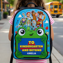 Load image into Gallery viewer, “Adventure Awaits!” - Personalized Kids Backpack - Perfect Gift for Students, Back to School Backpack PopCulturePrints
