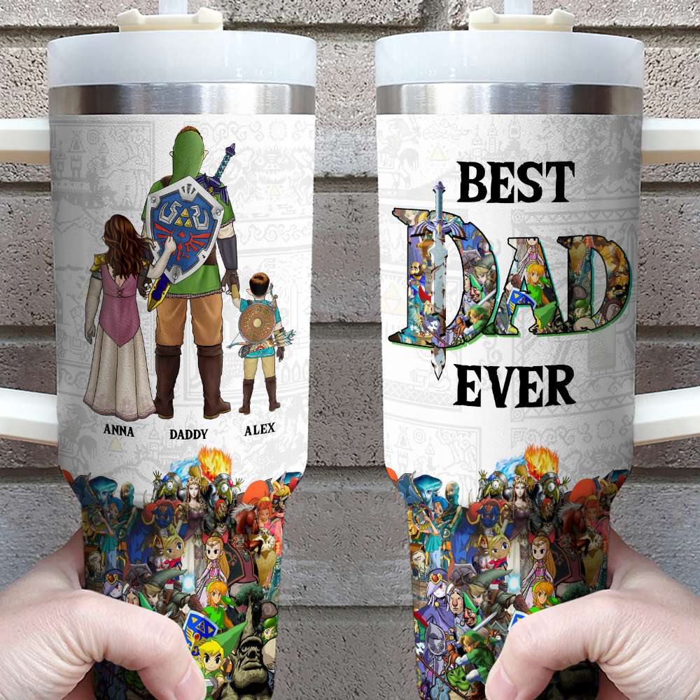 Custom Hero-Themed Tumbler for Dad - Best Dad Ever Tumbler Cup PopCulturePrints