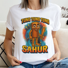 Load image into Gallery viewer, Tung Tung Tung Sahur Brainrot Shirt - A Fun Personalized Gift for Kids Shirts PopCulturePrints
