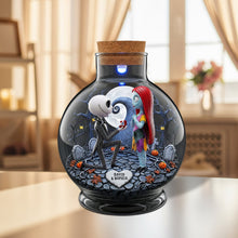 Load image into Gallery viewer, &quot;Love Never Dies&quot; - Personalized Horror Couple Plaque - Unique Gift for Couples, Friends, and Loved Ones Shaped Plaques PopCulturePrints
