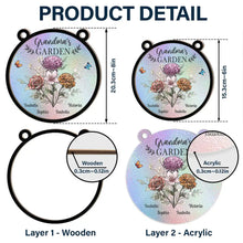 Load image into Gallery viewer, Grandma&#39;s Garden Birth Flower Suncatcher - Personalized Decorative Window Ornament Suncatcher Ornament PopCulturePrints
