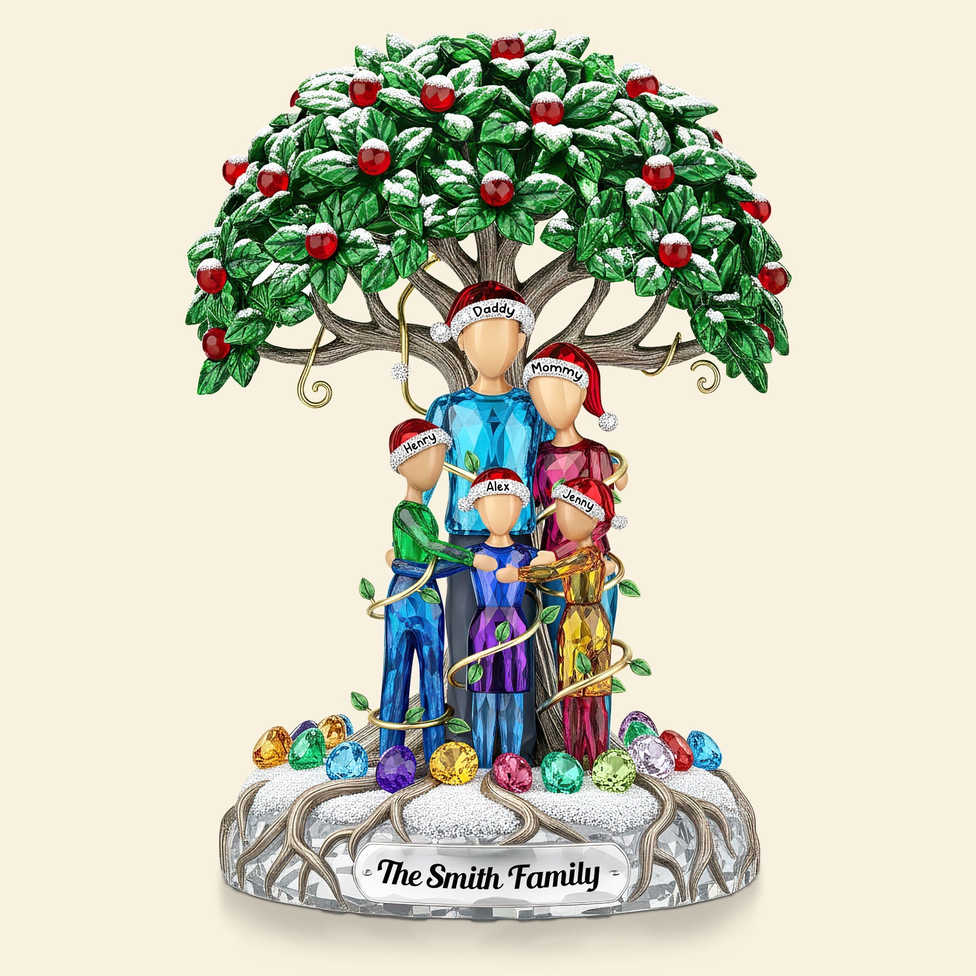Family Tree Plaque - A Heartfelt Personalized Gift for Families Shaped Plaques PopCulturePrints