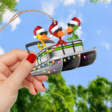 Load image into Gallery viewer, Personalized Duck on Pontoon Christmas Ornament
