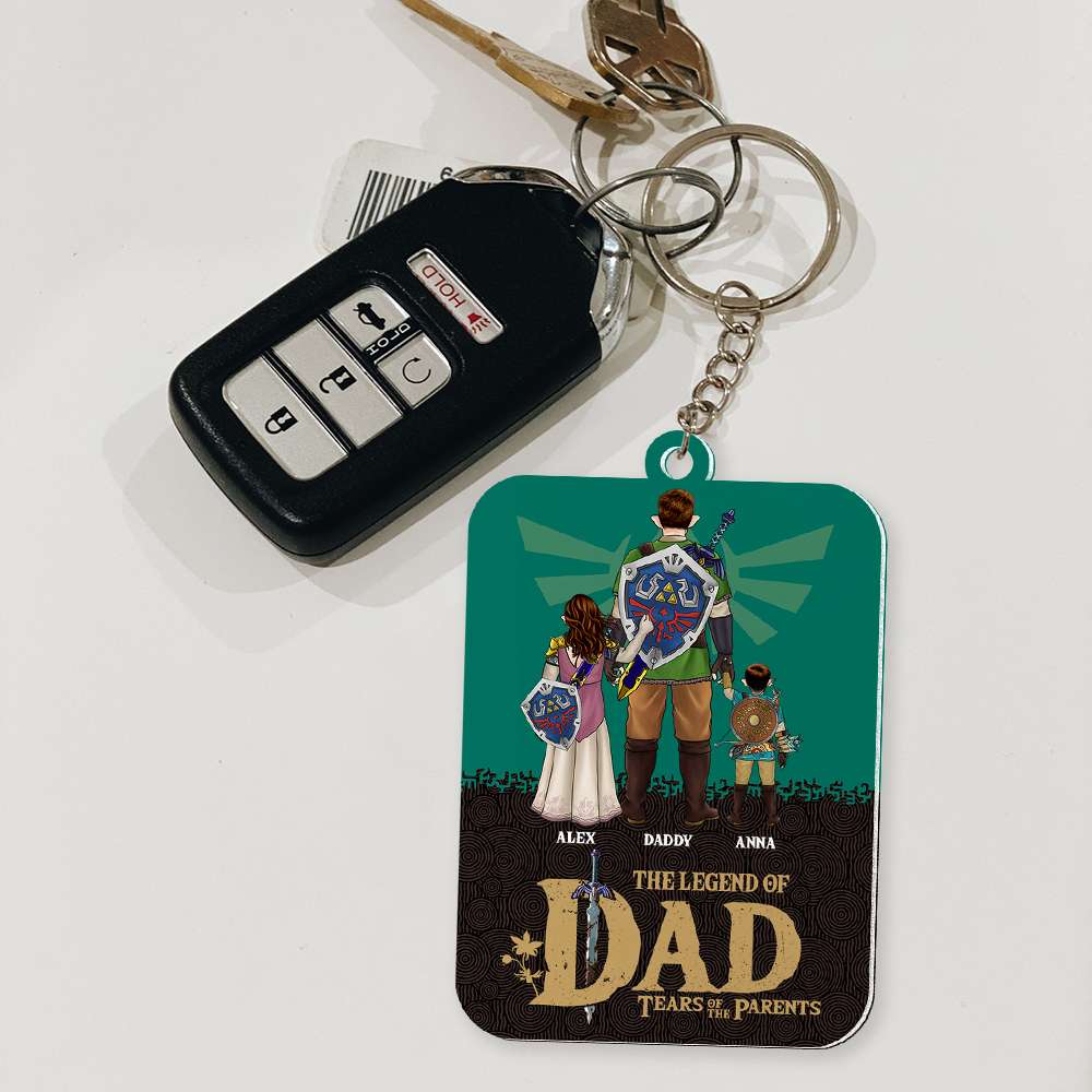 Personalized Legend of Dad Keychain - Customizable Family Gift Keychains PopCulturePrints