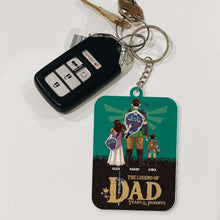 Load image into Gallery viewer, Personalized Legend of Dad Keychain - Customizable Family Gift Keychains PopCulturePrints
