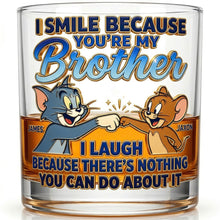 Load image into Gallery viewer, I Smile Because You're My Brother - Funny Personalized Round Glass Gift
