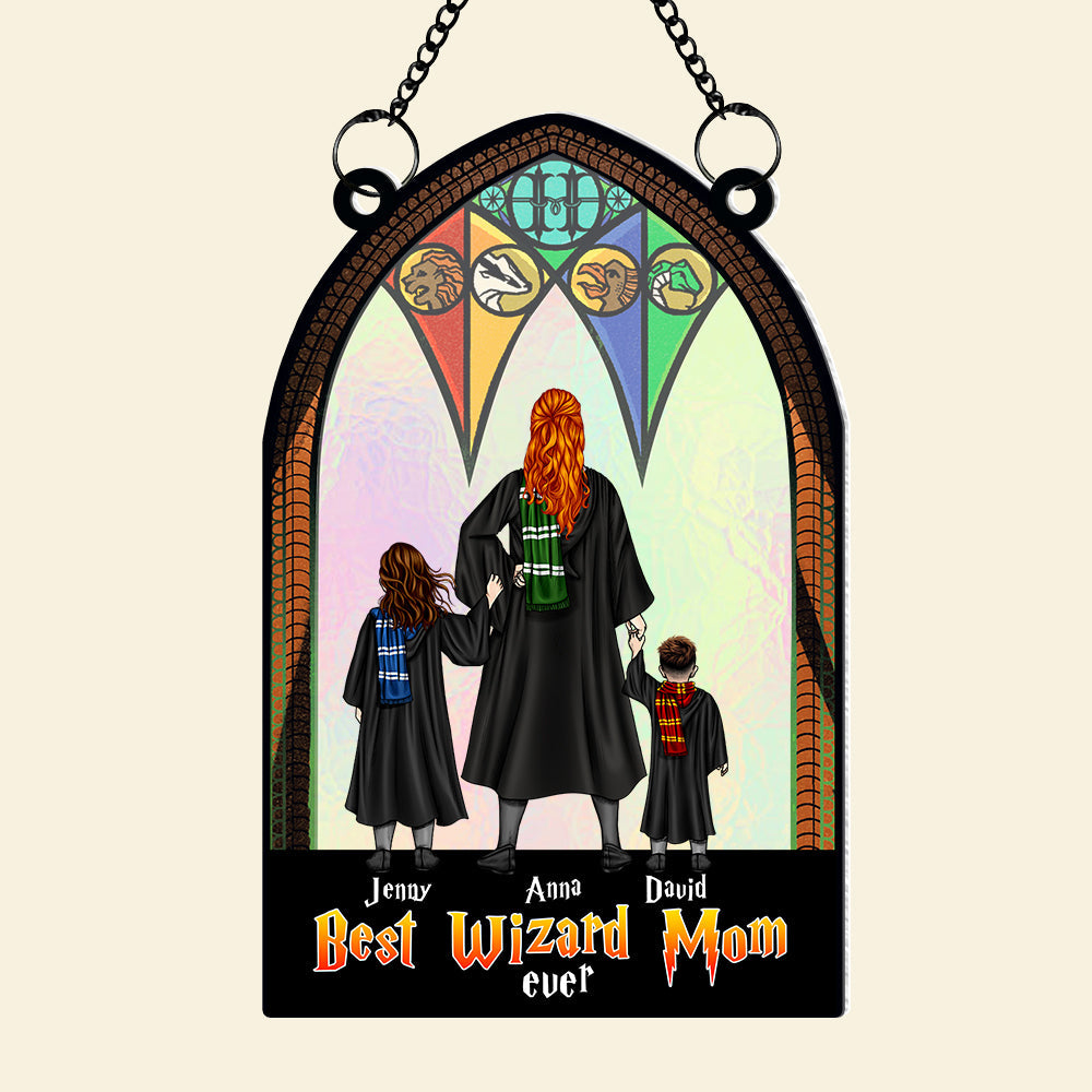 Personalized Best Wizard Mom Ever Suncatcher