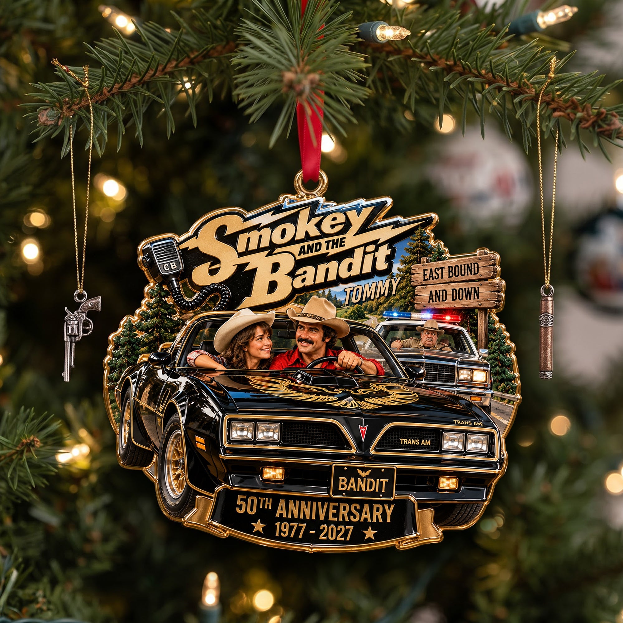 Celebrate Adventure: High-Speed Pursuit Acrylic Ornament - Personalized Christmas Gift Ornament PopCulturePrints