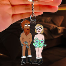 Load image into Gallery viewer, Custom Cartoon Couple Acrylic Keychain
