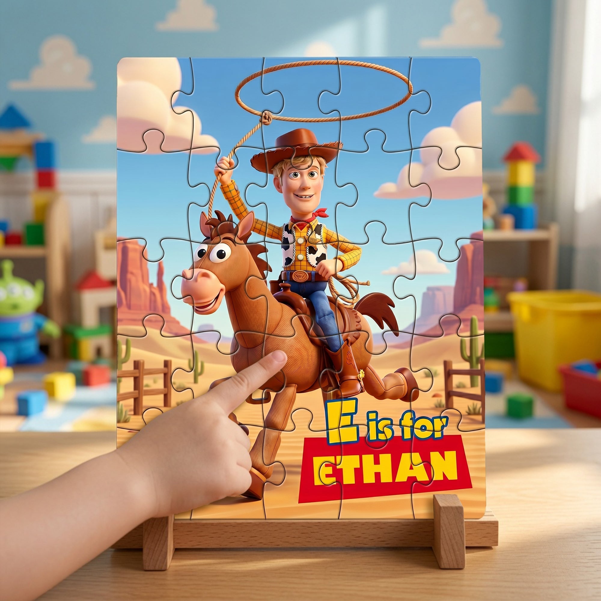Personalized Cowboy Jigsaw Puzzle - A Fun Gift for Kids Who Love Adventure Jigsaw Puzzles PopCulturePrints