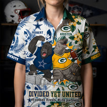 Load image into Gallery viewer, "Divided Yet United" - Unique Sport Fight Pals Hawaiian Shirt - Personalize for Couples &amp; Friends
