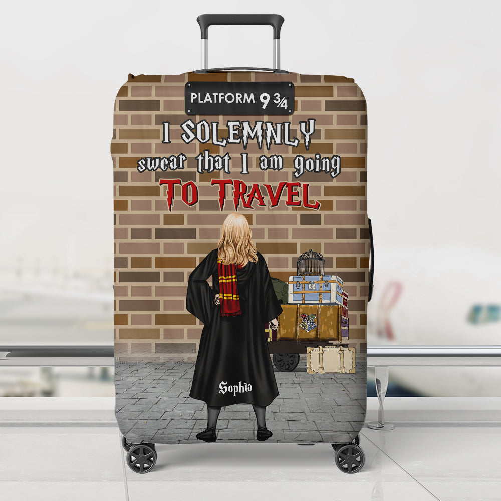 Personalized Wizard Travel Suitcase Cover