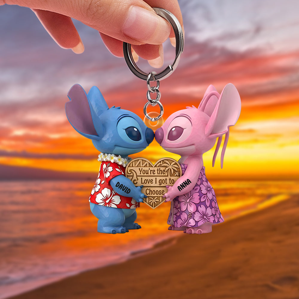 You're the Love I Got to Choose - Kissing Couple Acrylic Keychain | Personalized Gifts for Couples Keychains PopCulturePrints