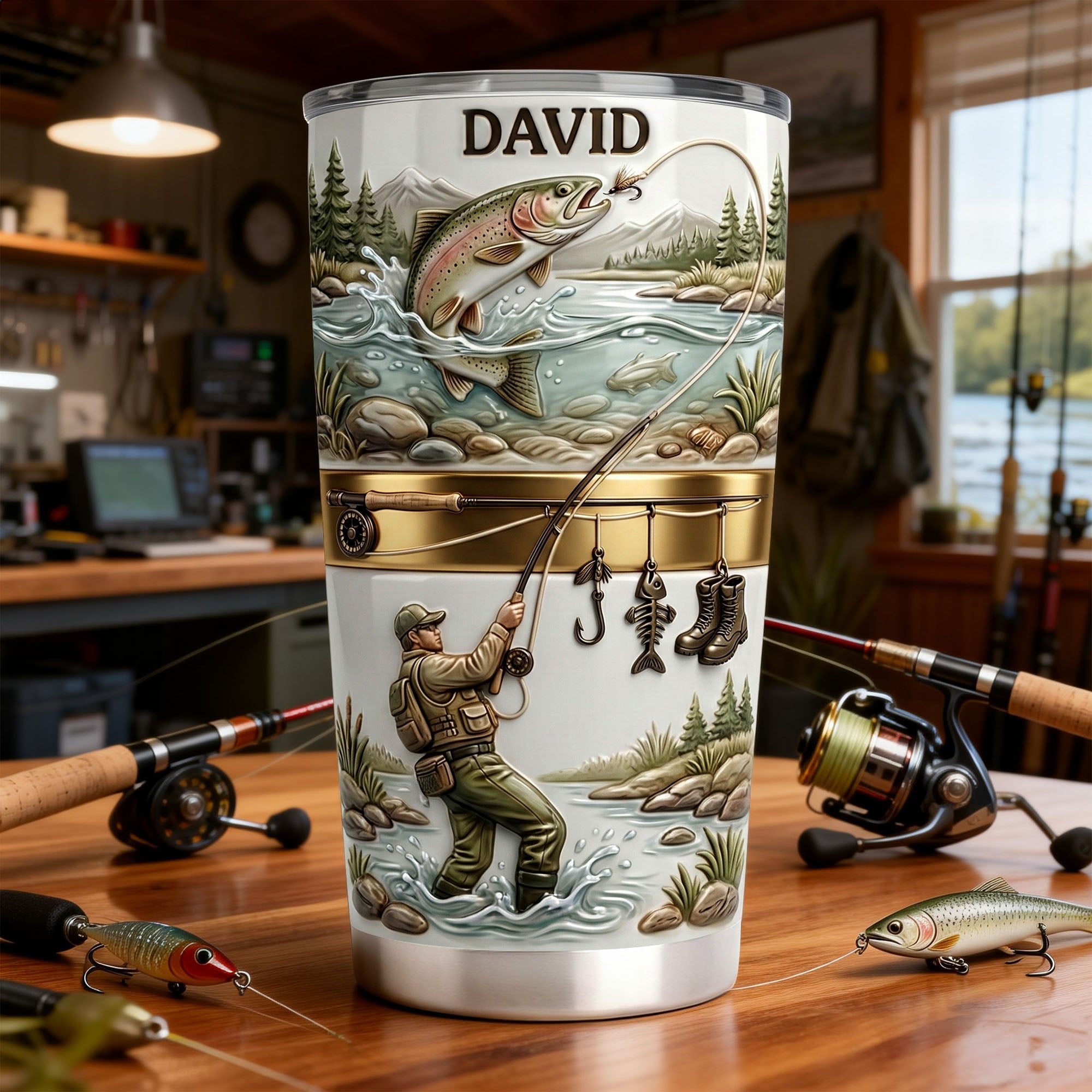 Lake Days Fishing Tumbler - Personalized Gifts for Fishing Lovers