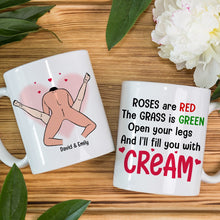 Load image into Gallery viewer, Personalized Funny Couple Coffee Mug - Fill You With Cream Coffee Mug PopCulturePrints
