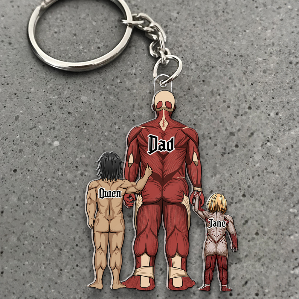 "Show Your Dad He's a Hero!" - Destruction Dad Keychain - Personalized Gift for Dad, Grandpa, and More Keychains PopCulturePrints