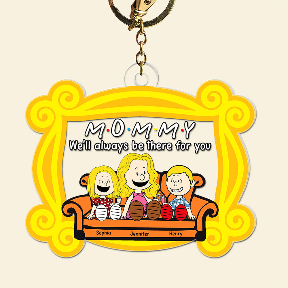 M.O.M. We'll Always Be There for You - Personalized Keychain for Mom, Gift for Moms and Grandmas Keychains PopCulturePrints