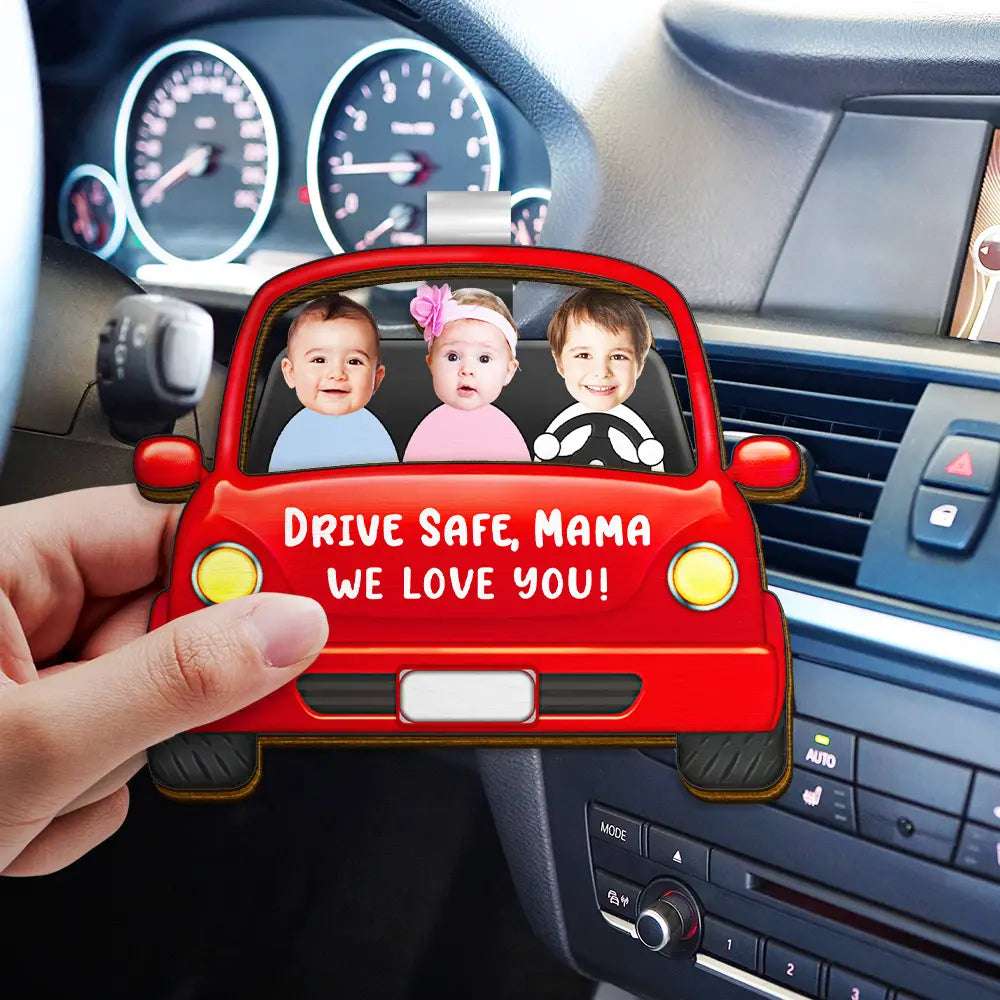 Drive Safe, Daddy! - Personalized Funny Car Visor Clip for Safe Driving Car Visor Clip PopCulturePrints