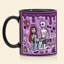 Load image into Gallery viewer, “Love is a Grave Delight” - Naughty Couple Mug - Personalized Gift for Couples, Friends, and Halloween Lovers Coffee Mug PopCulturePrints
