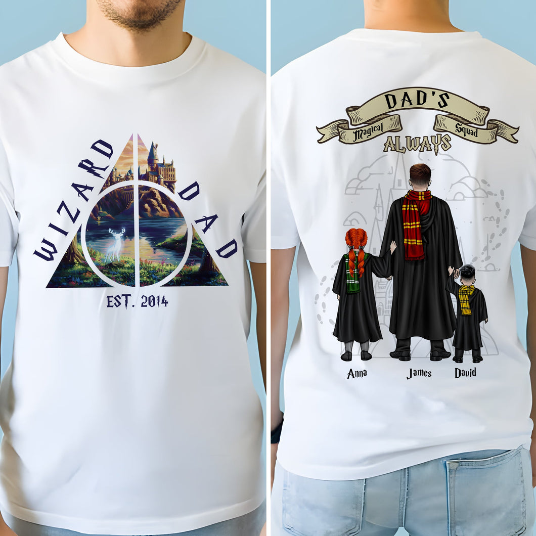 Personalized Wizard Dad T-Shirt