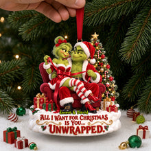 Load image into Gallery viewer, Mischievous Christmas Couple Acrylic Ornament - Personalized Holiday Gift for Couples
