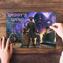 Load image into Gallery viewer, Custom Pirate Family Jigsaw Puzzle for Dad Jigsaw Puzzles PopCulturePrints
