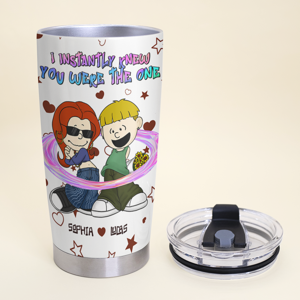 Personalized Couple Tumbler - I Instantly Knew You Were The One Tumbler Cup PopCulturePrints