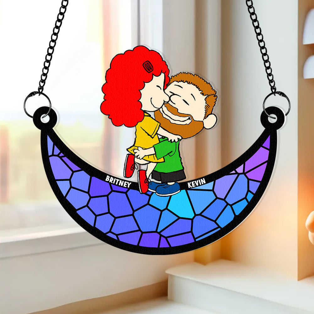 Personalized Suncatcher Ornament for Couples | Unique Valentine's Day Gifts Ornament PopCulturePrints