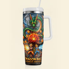 Load image into Gallery viewer, Unleash Your Inner Hero: Anime Legends 40th Anniversary Tumbler - Personalized Gift for Anime Lovers Tumbler Cup PopCulturePrints
