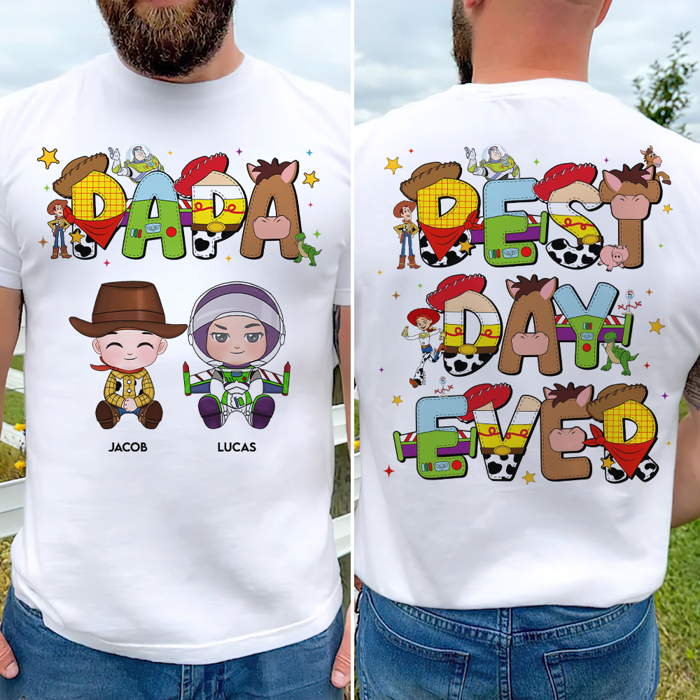“Best Dad Ever” - Personalized Dad Shirt - Custom Gift for Dads, Grandpas & More Shirts PopCulturePrints