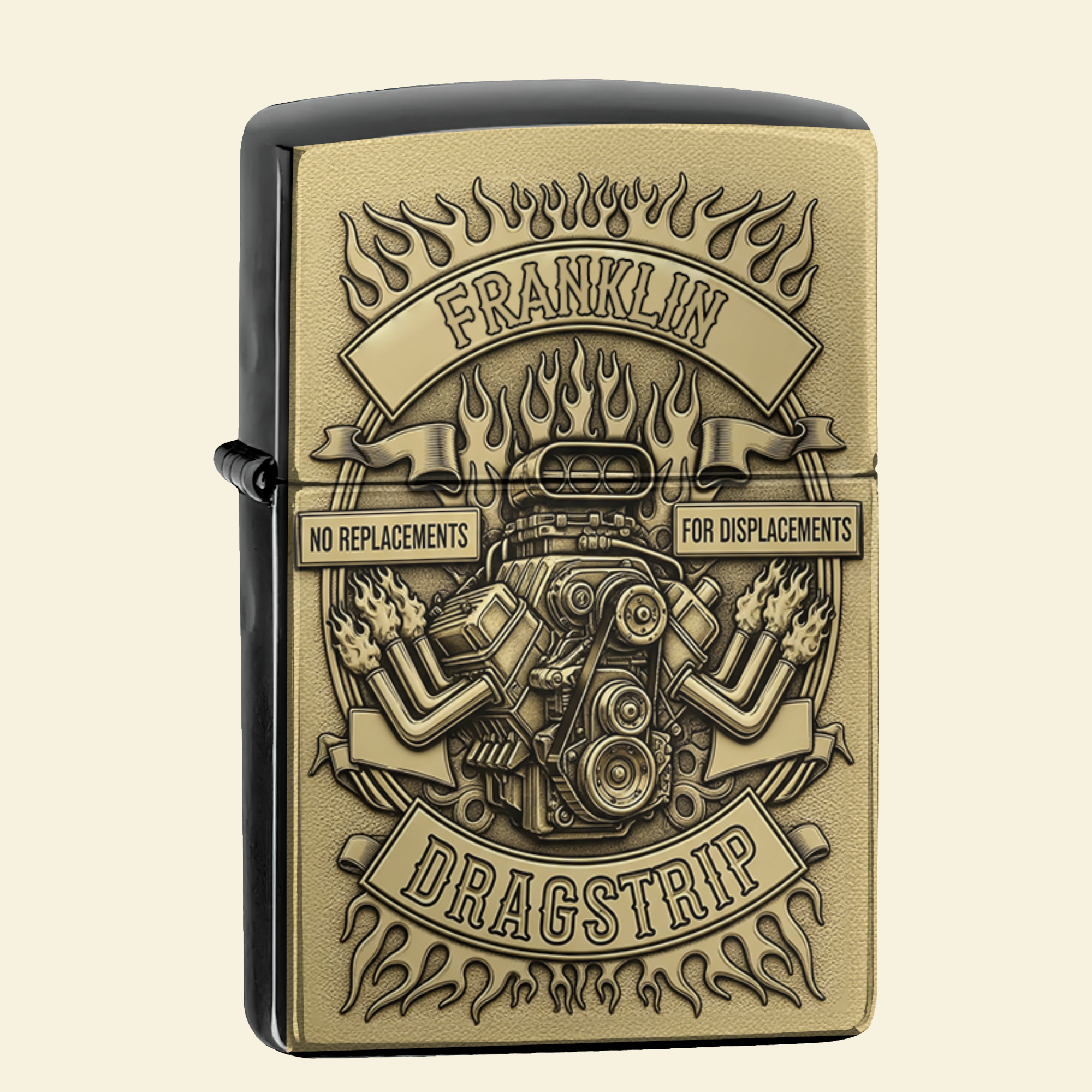Ignite the Passion - Drag Racing Engine Lighter - Personalized Gift for Hot Rod Lovers Lighter PopCulturePrints