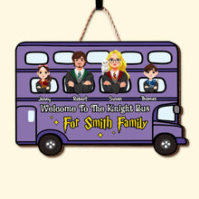 Load image into Gallery viewer, Personalized Harry Potter Family Knight Bus Wood Sign
