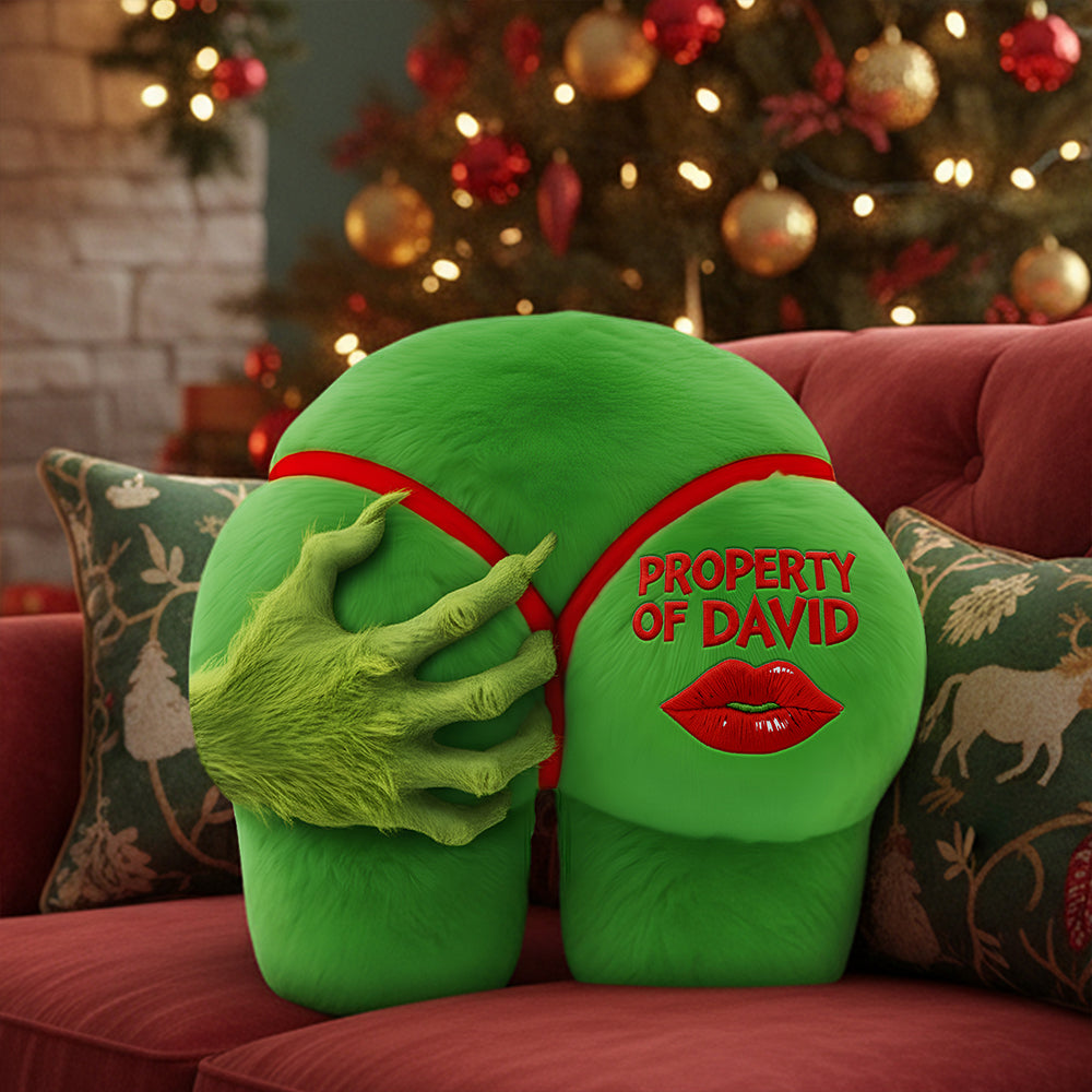 "Property of David" - Cheeky Personalized Pillow for Couples Pillow PopCulturePrints