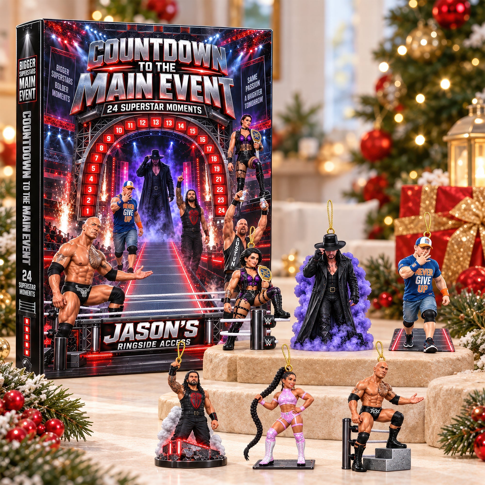 "Unwrap the Excitement: Personalized Warrior Christmas Advent Calendar - A Unique Gift for All Ages"