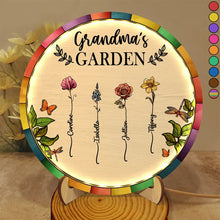Load image into Gallery viewer, Grandma&#39;s Garden - Personalized LED Light Wooden Plaque for Special Moments LED Light Wooden Plaque PopCulturePrints
