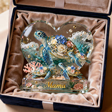 Load image into Gallery viewer, “The Best Turtle Mom Ever” - Personalized Acrylic Plaque, Perfect Gift for Mom, Grandma &amp; More Shaped Plaques PopCulturePrints
